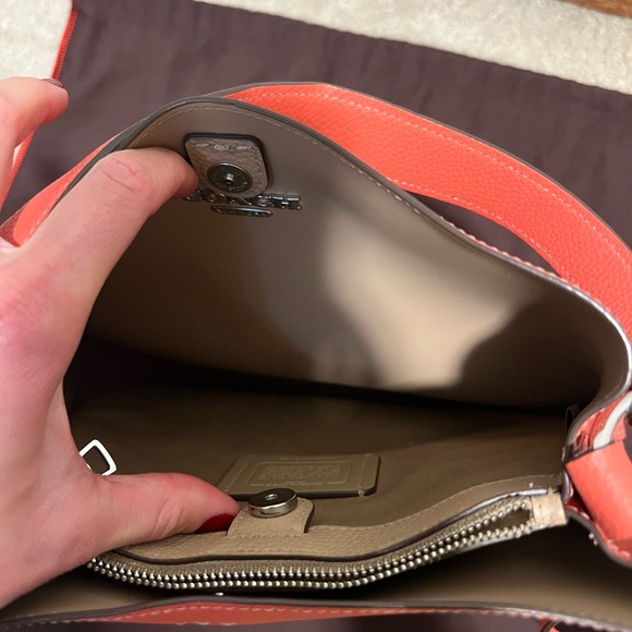 Coach Coral Leather Shoulder Bag - Picture 7 of 13